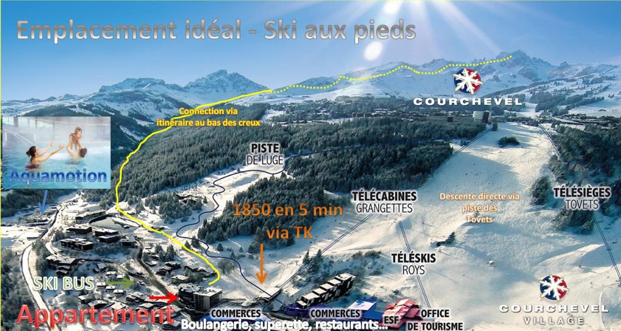Courchevel 1550 - Veritable Ski Aux Pieds - Appartement Les Tovets T2 - 47M2 - 4P Eksteriør bilde